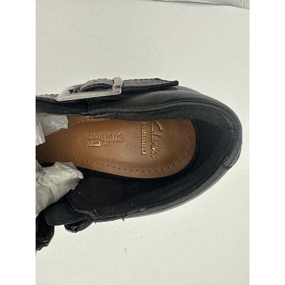 Clarks Women’s Black Ankle Heels Size 10W – Soft Cushion Wide Width Boots - Picture 5 of 8